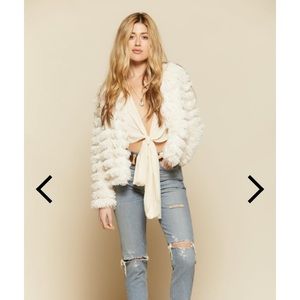 12th Tribe Mixed Feelings Ivory Fringe Jacket